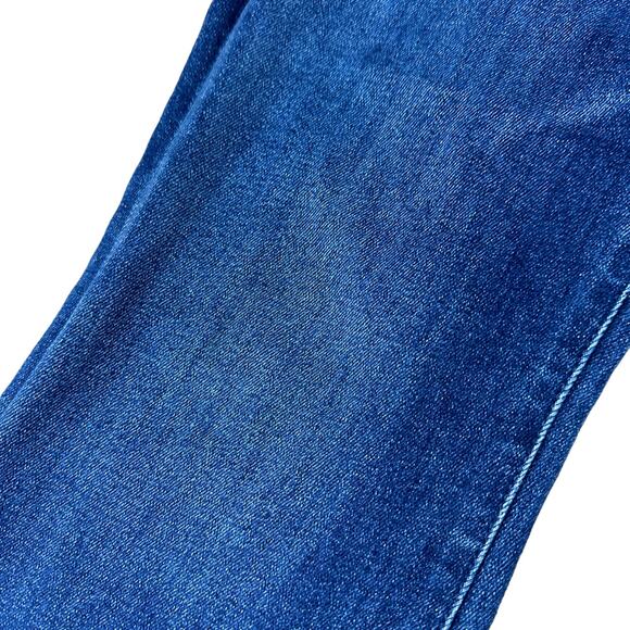 MOTHER The Weekender Sweet Lime Flared Denim Jeans CUT OFF FLAWED - Picture 5 of 9